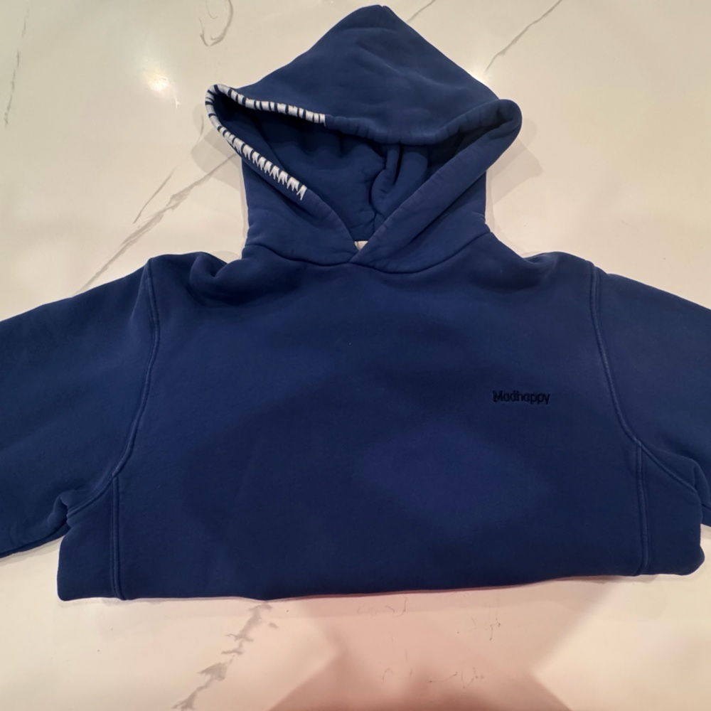 Blue with white thread MadHappy Sweatshirt | very good condition | Great Quality